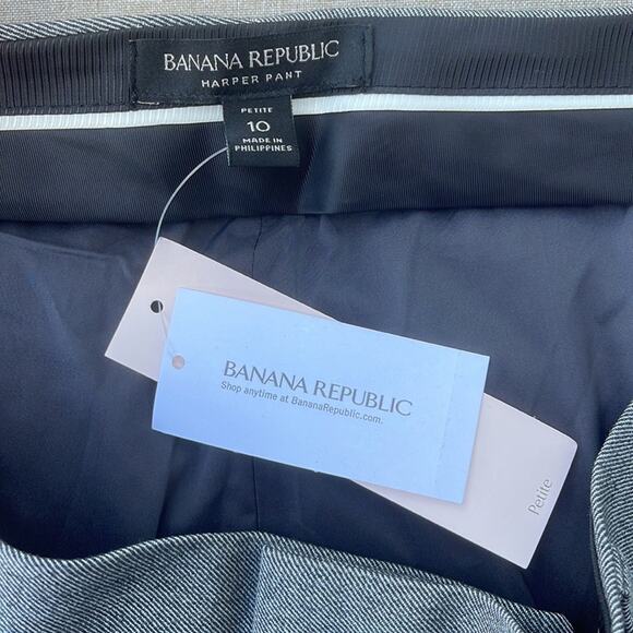 Banana Republic Harper Dress pants gray size 10P petite (waist 34) NEW - Picture 3 of 8